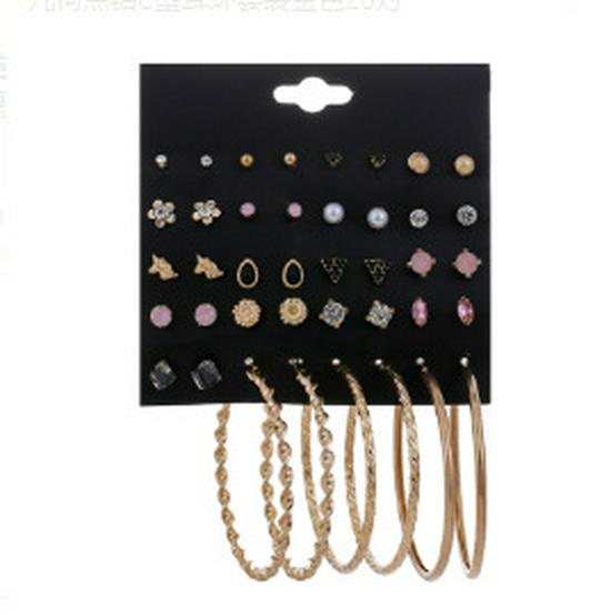 Корейские красочные серьги-гвоздики для женщин - Коллекция 2023: 30 пар