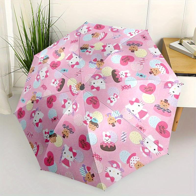 

1pc Hello Kitty Pattern Umbrella with Plastic Handle,Suitable for All Seasons Home Travel Outdoor UmbrellaSanlio708