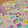 100 Pièces Autocollant Rétro Années 80 Thème Musique Disco pour Bagages Autocollant Graffiti Hip Hop pour Décoration d'Anniversaire Bachelorette Mariage
