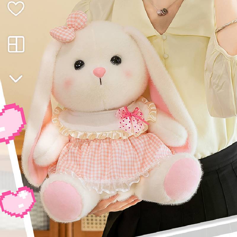 Dress Bunny Floral Plush Toys Stuffed Dolls Decoration Children Birthday Gifts