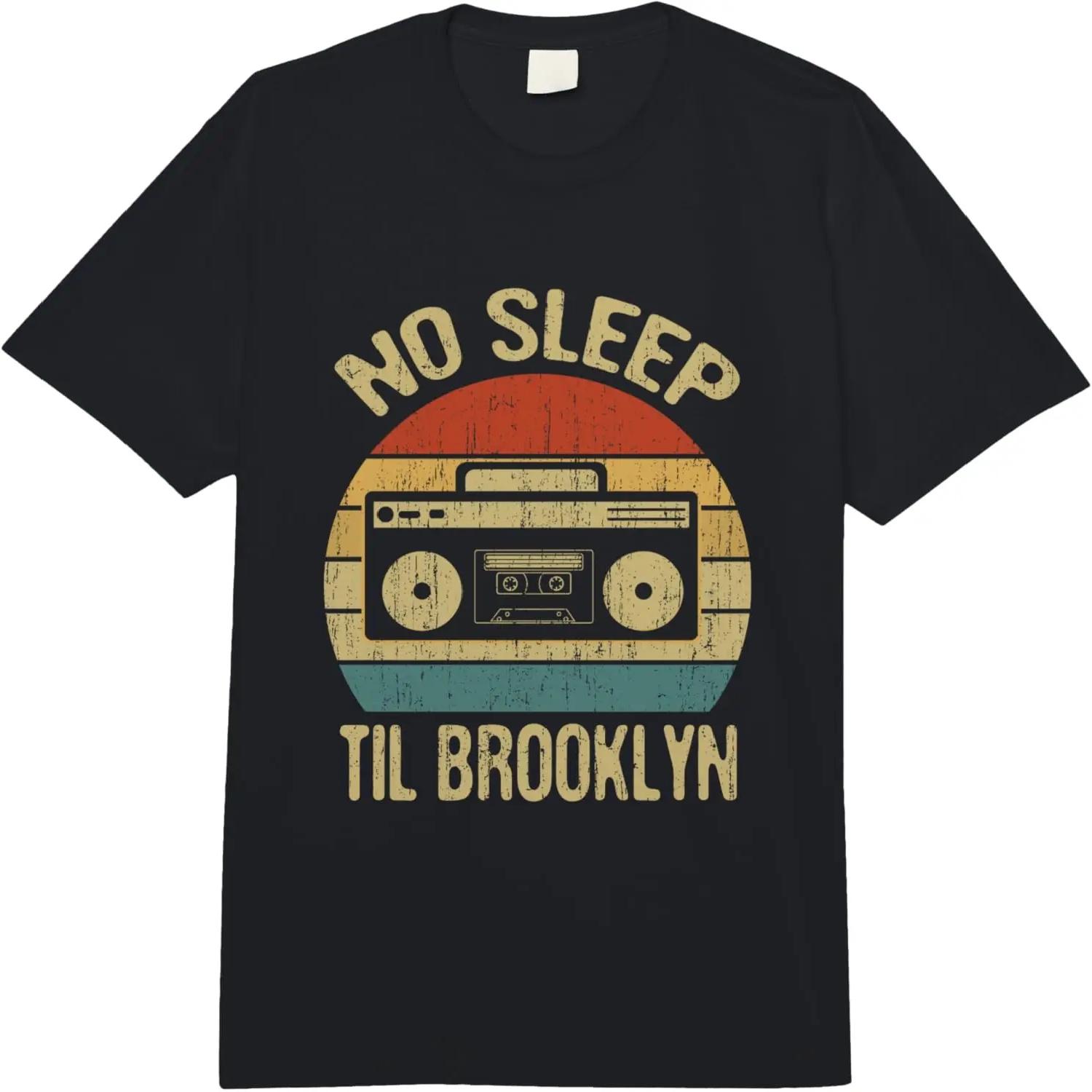 No Sleep Til Brooklyn Retro Old School Stereo Ghetto Blaster Comfort Colors Adult Heavyweight T-shirt S