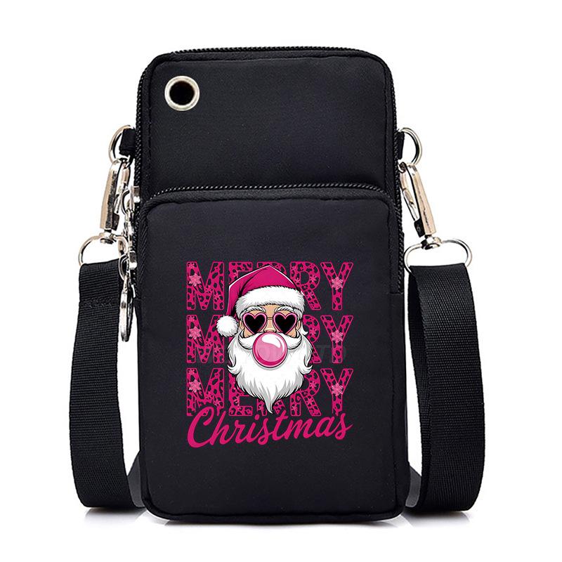 Christmas Christmas Printed Versatile Mobile Phone Bag Multifunctional Going Out Portable Messenger Bag