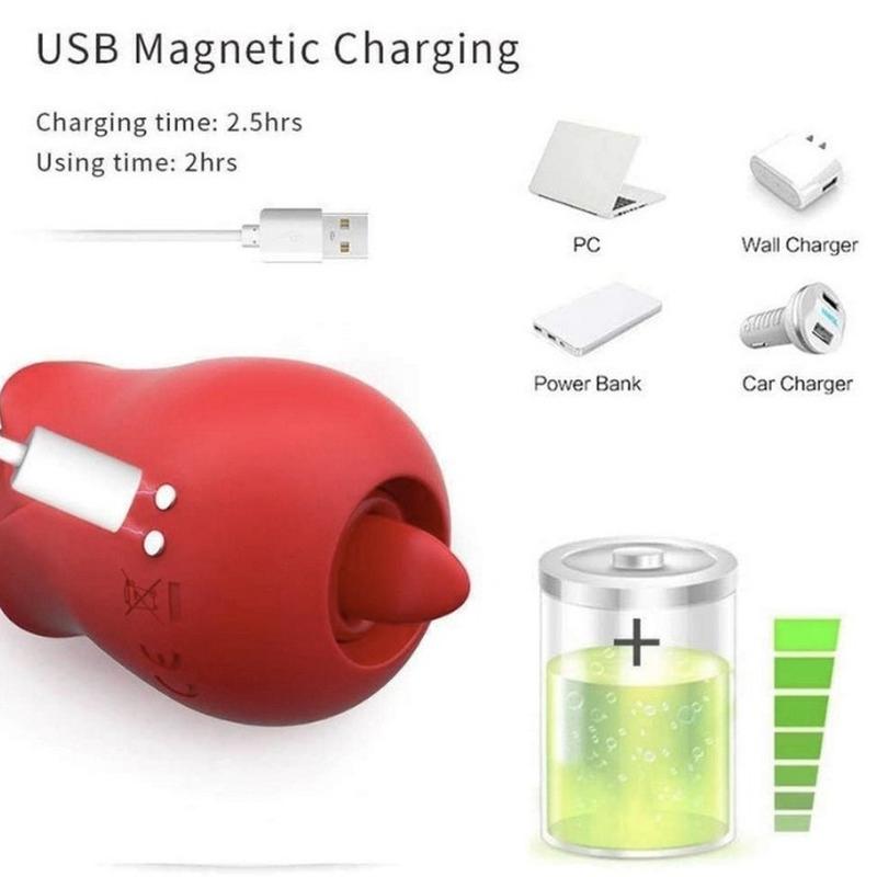 Vibrator Silicone Rose Clitoral Suction Masturbator Sex Toys for Woman Sucking Pump Women Sucker Tongue Lick Clit Stimulator