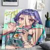 1PC Kpop Demon Hunters Print Flannel Blanket, High Quality All Seasons, Home Decor, Warmth and Comfort, Perfect for Christmas Gifts