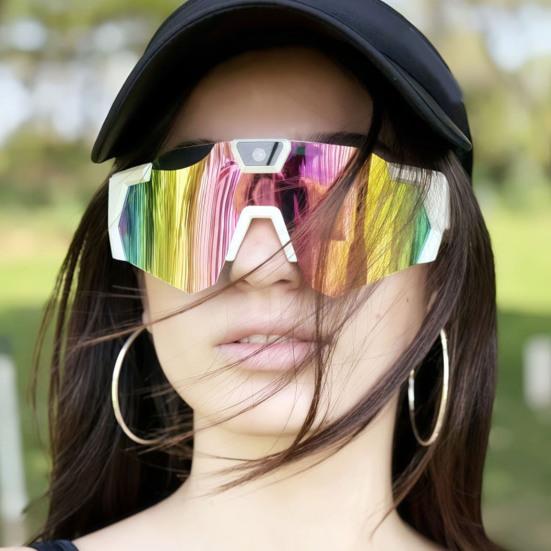 POV Glasses with Memory Card 4K Smart Baseball Sunglasses with Camera Photos Audios Videos Recording Lightweight Men Women Camera Wearable Eyewear