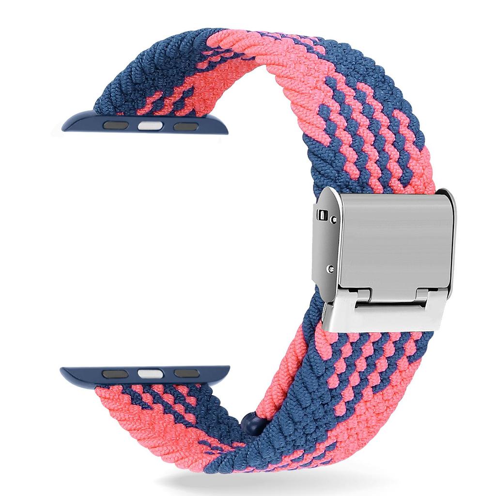 Adjustable Braided Watch Bands for Apple Watch Series Ultra 9 8 7 Folding Clasp Nylon Strap for IWatch 4 5 6 38 40 42 44 41 45 49mm Bracelet