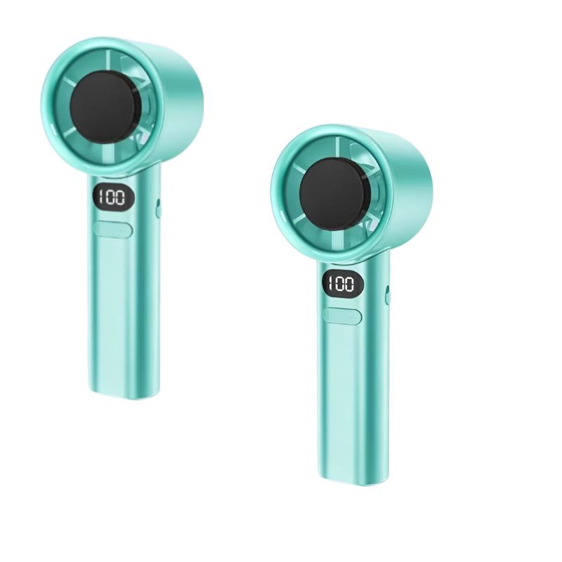 Portable Handheld Fan Cooling Fan with Digital Display USB Rechargeable 3-Speed Adjustable Wind High-speed For Travel Outdoor