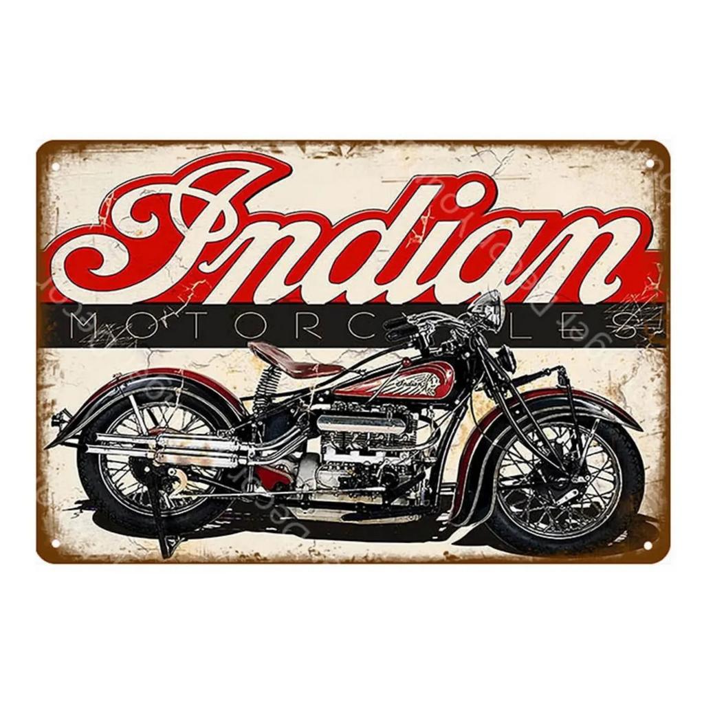 Metal Tin Signs American Motorcycles Wall Decoration Plaque Vintage Poster Iron Painting for Man Cave Home Cafe Garden Club Bar