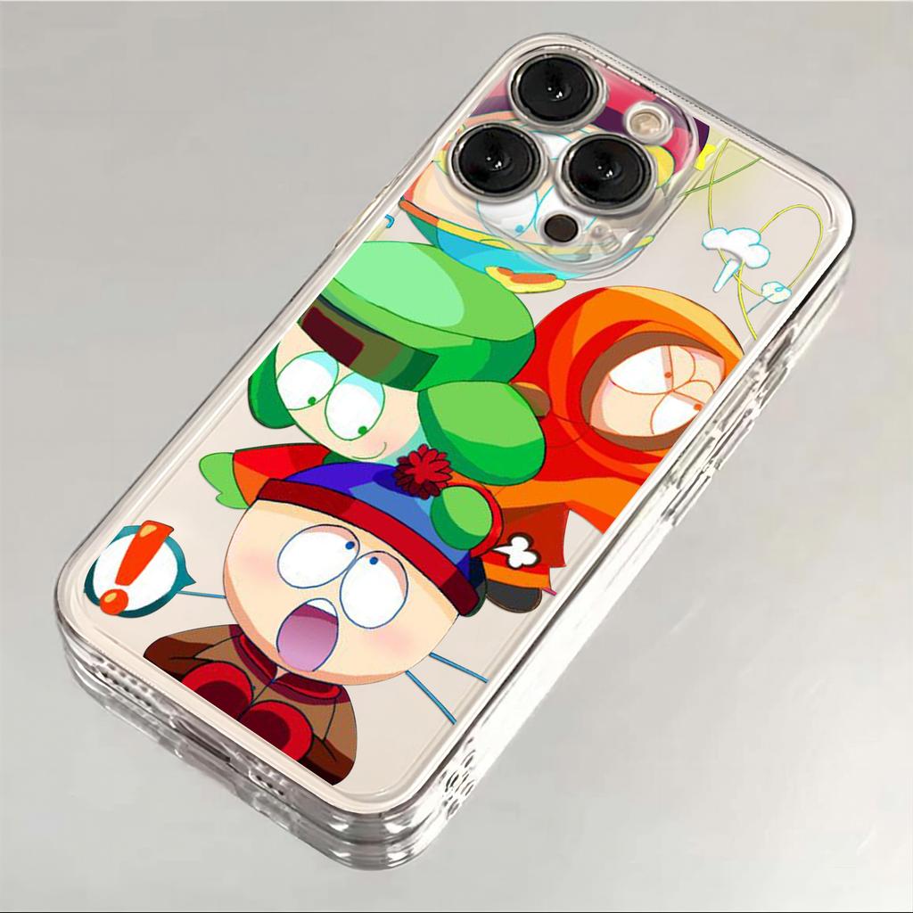 Lustige Cartoons S-South-Park Handyhülle Für iPhone 17 Air 16 e 15 14 13 12 11 Pro Max Plus Mini SE 2020 2022 Transparente Hülle