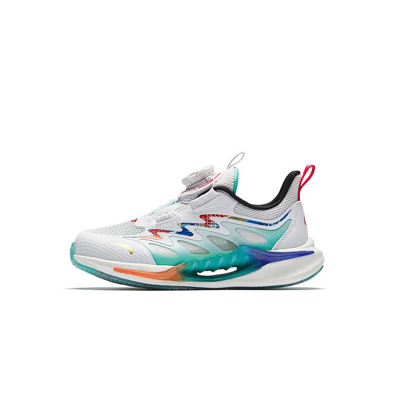 Anta Kids Wind Chaser 7.0 Koi Series Trendy Comfortable Versatile Sports Shoes Kids Sneakers White Fluorescent-Green 312529909R