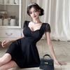 Lace Splicing Sexy Suspender Dress Women's Summer Slim Waist Skirt Show Figure A Word Short Skirt
