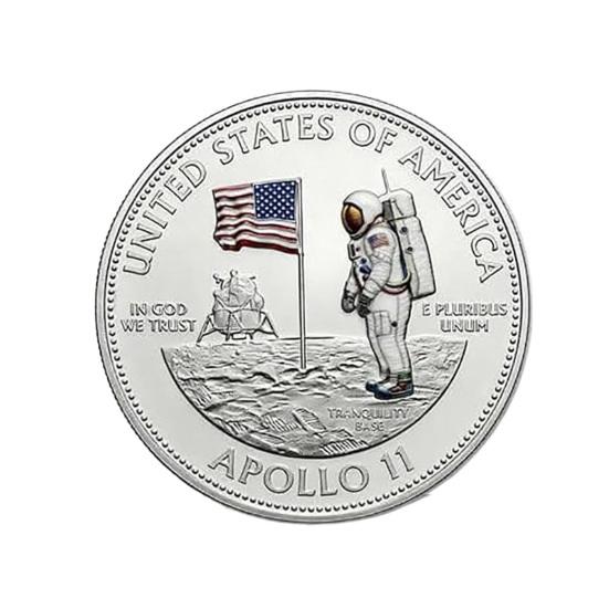 

Artemis II Commemorative Coin Double-Sided Astronaut Challenge Coin U.S. Lunar Landing Space Exploration Souvenir Patriotic Gifts for Astronomy Lovers 1pc