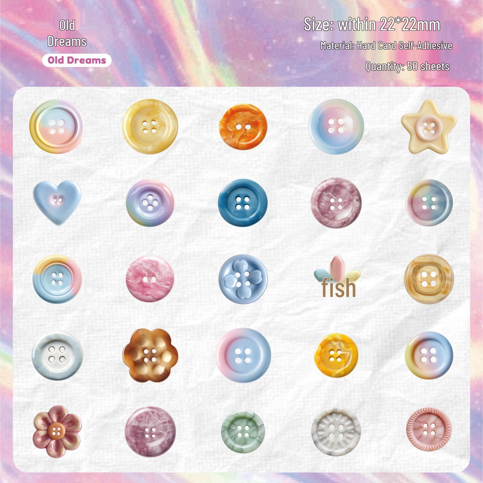 Retro Story Sticker Pack: 6 Styles, 50 Pieces for Journaling