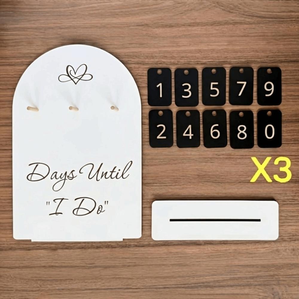 Countdown Display Wedding Countdown Sign Wooden Display Number Block Sign Wedding Celebration