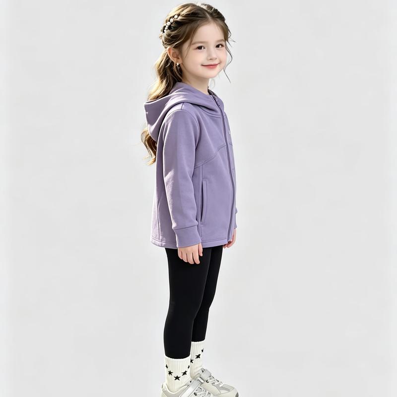 Ensemble sweat à capuche zippé et legging pour filles Yima
