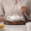 Ink Mountain Sheep Fat Jade Han Wa Teapot White Porcelain Ceramic Hand-painted Kung Fu Tea Set Single Pot Tea Ceremony Tea Maker