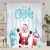 2 Pieces of Christmas Tree Printing Curtain - Polyester Material - Suitable for Bedroom Living Room Study Room Privacy Curtain