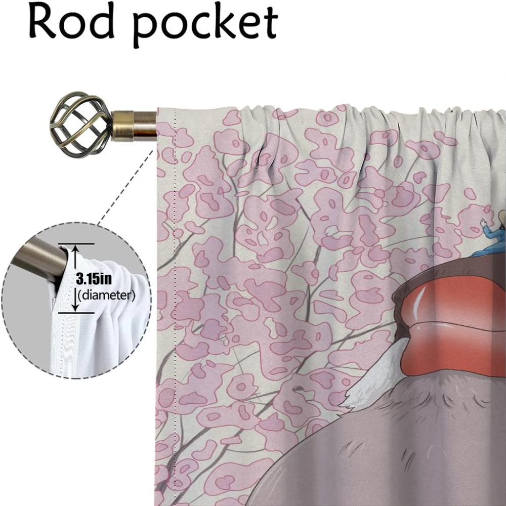 Blackout Curtains for Living Room Curtain Cute Home Interior Curtains 2 Pieces Tulle for Bedroom Partition Shades Kitchen Camera
