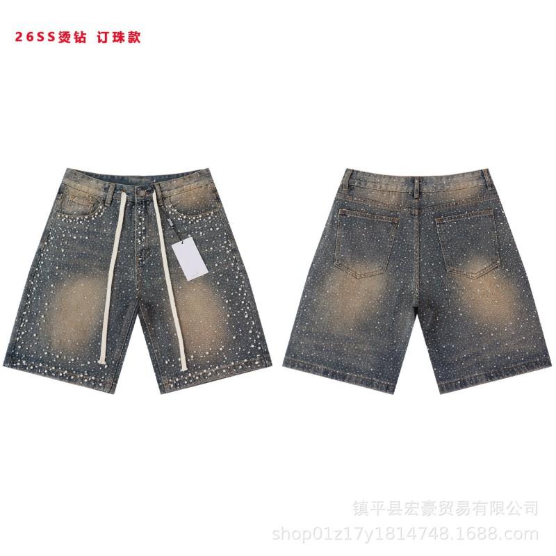 Mens Distressed Oversized Straight Leg Denim Pants With Graffiti Print Washed Effect Casual Jeans