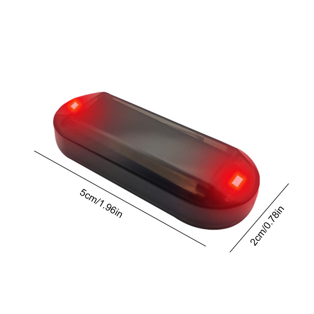 Car Fake Security Light Solar Powered Simulated Alarm Wireless Warning Anti-Theft Caution Lamp LED Flashing Lights Tools