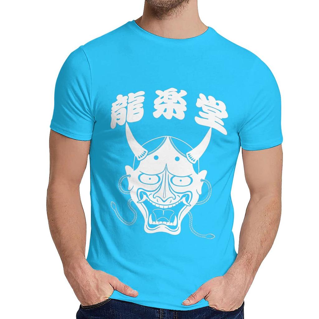 Japan Hannya Mask T Shirt Round Neck Harajuku Man Cotton Big Size T Shirt