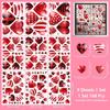 168pcs Valentines Day Window Clings Red Heart Shaped Static Wall Decals Window Stickers Double Sided Visibility Romantic Valentines Day Decorations