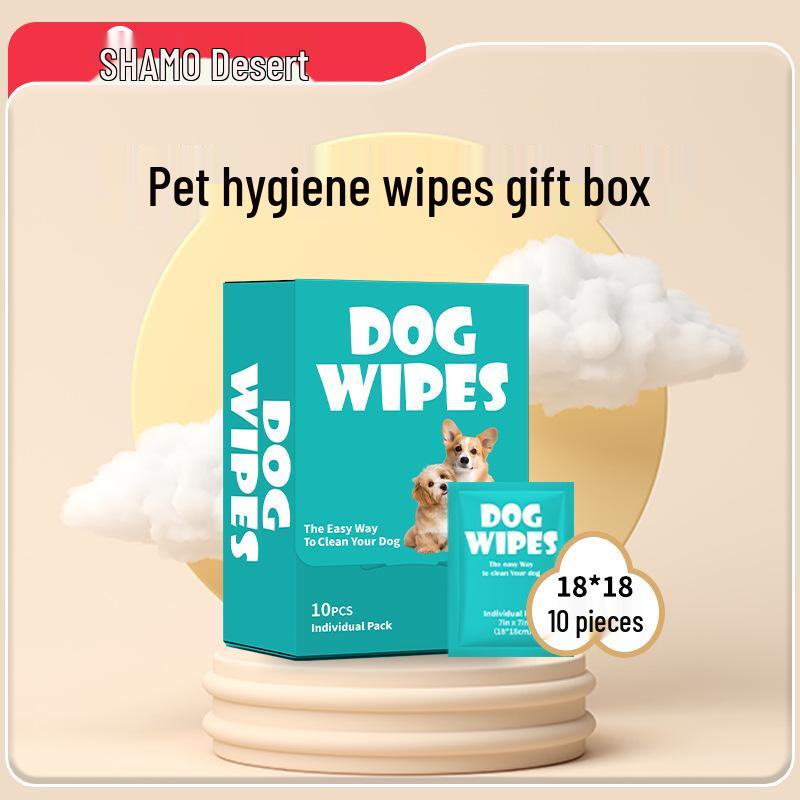 Pet Wet Wipes for Dogs & Cats - Disposable, No-Rinse Cleaning Towels