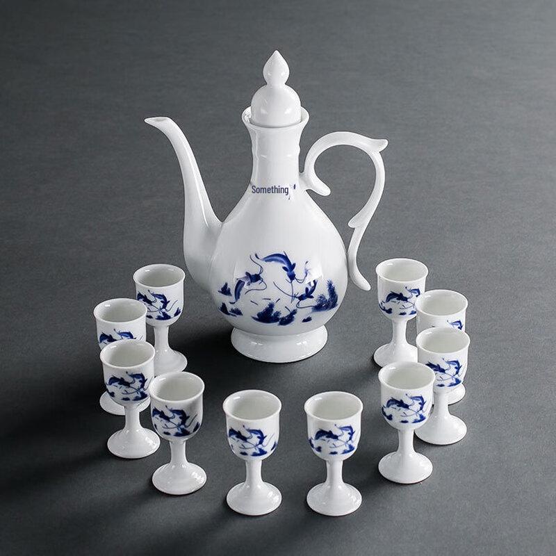 Chinese Palace Style Ceramic Baijiu Wine Set