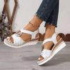 Fashion Women's Wedges Sandals 2025 Summer Snake Print Platform Sandals Gladiator Shoes Woman Comfort Casual Med High Heels Sandals