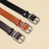Leather Stylish Cowhide Belt For Men And Women Business Casual With Metal Pin Buckle For Use Daily