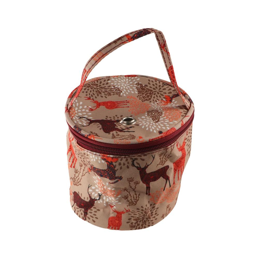 Portable Yarn Storage Bag Round Knitting Bag Crafts Tote Needles Handbag  Needle
