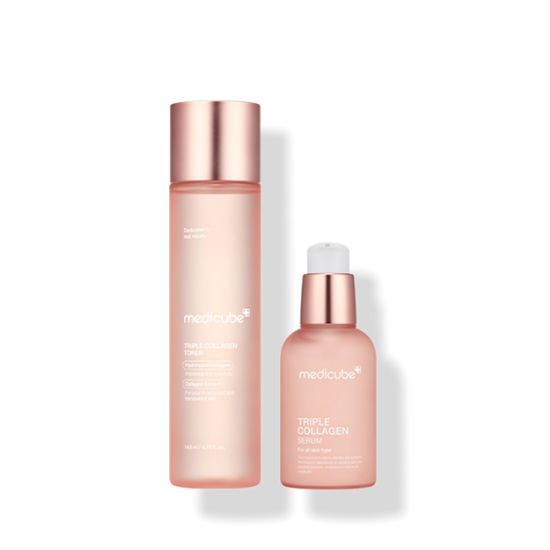 MediCube Triple Collagen 4.0 Skincare Duo (Collagen Toner 140ml + Collagen Serum 55ml)