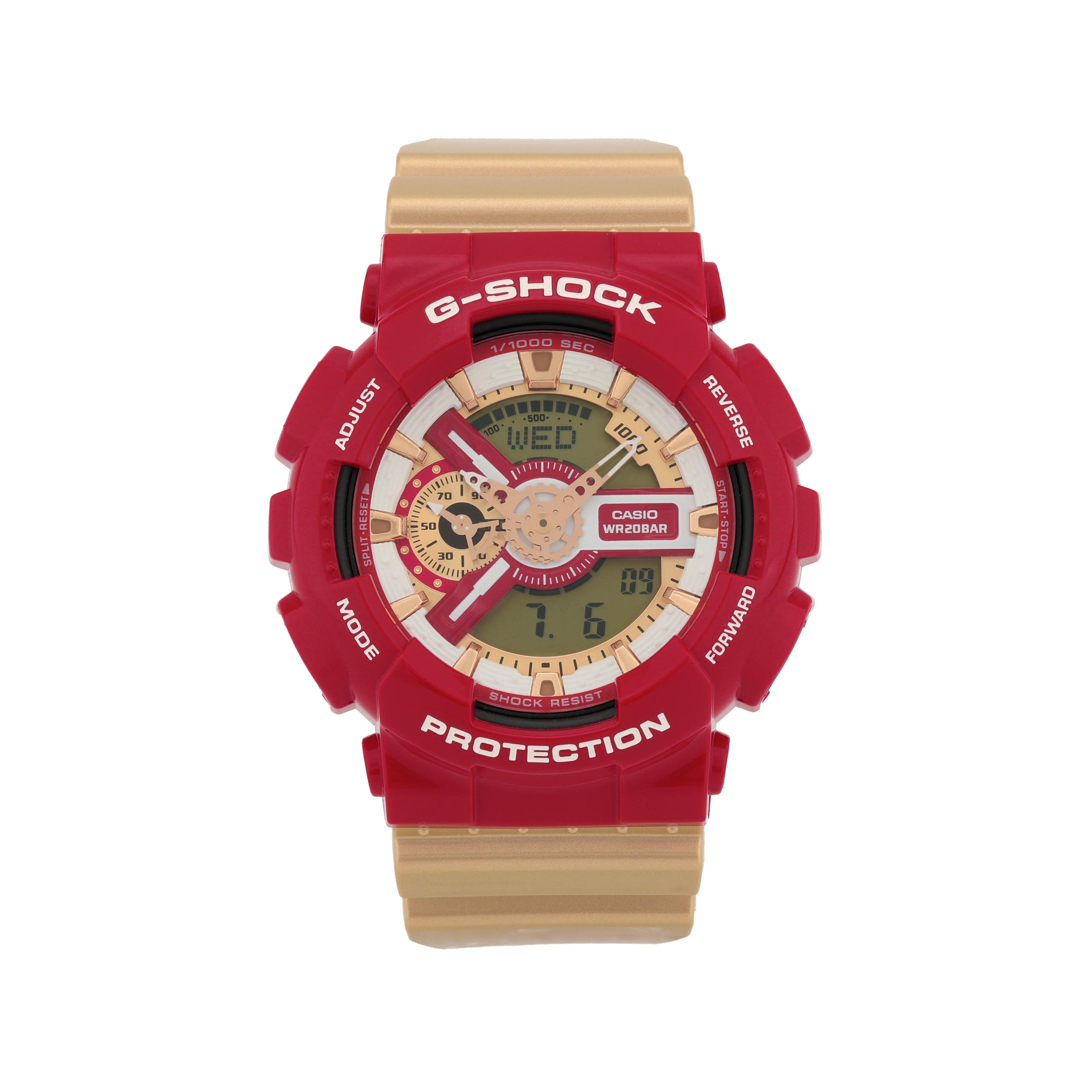 

CASIO Men Liquid Crystal/Analog Dual Display Series Red Watch GA-110CS-4A GA-110CS-4A Red Case