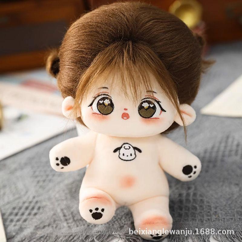 Kawaii IDol Doll 20cm Anime Plush Star Dolls Stuffed Customization Figure Toys Cotton Baby Plushies Toys Kids Collection Gifts