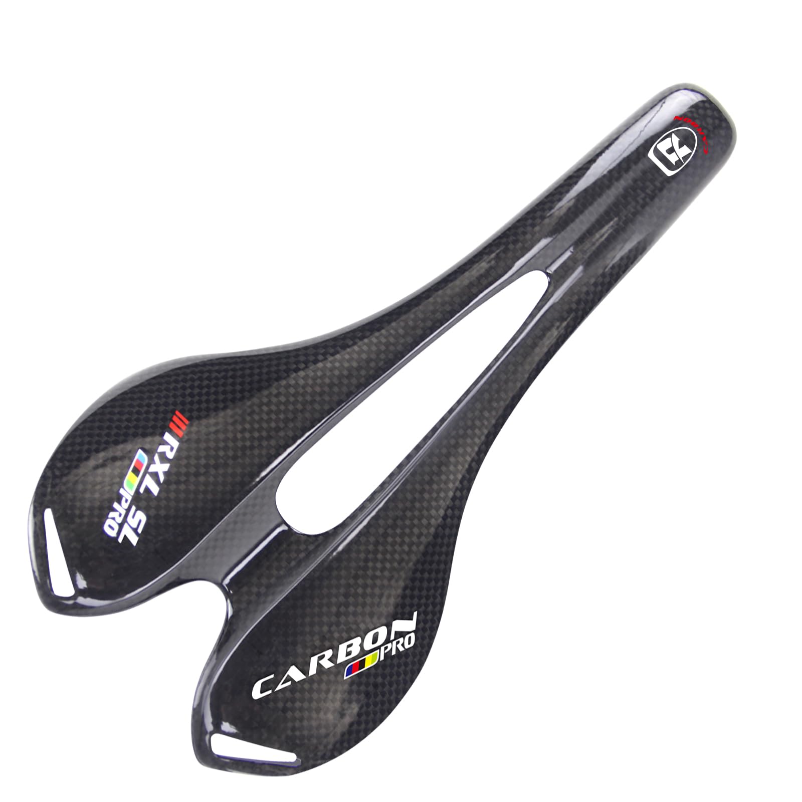 

RXL SL Carbon Road Bike Saddle, Carbon Mountain Bike Seat, Saddle Holes, Waterproof, 3K Gloss