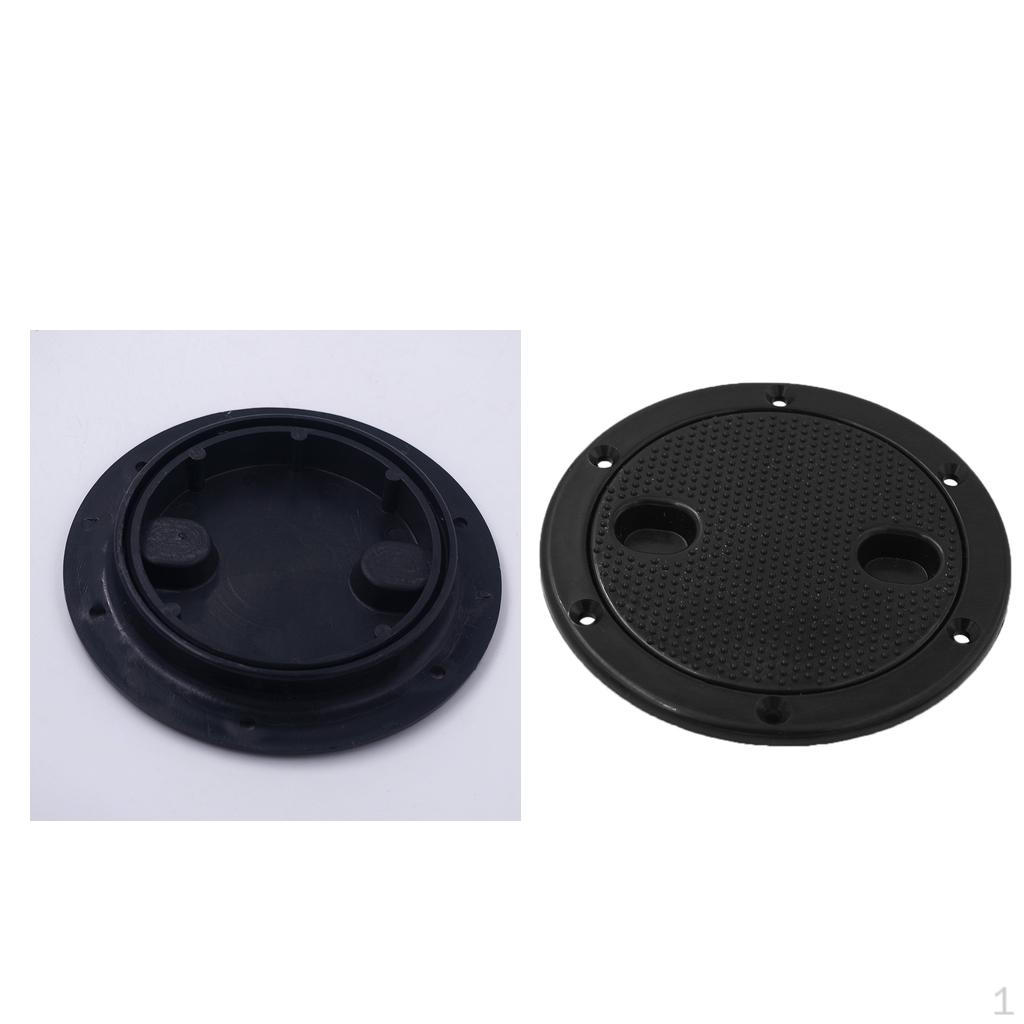 

3 Pieces Marine Boat RV Black 4 Inch Hatch Cover back-out Deck Plate