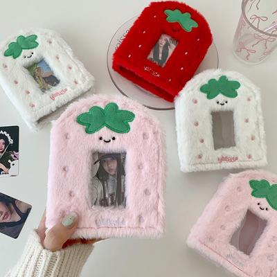 Álbum de Fotos Morango Desenho Animado para Cartão Kpop Anime de 3 Polegadas Porta-Cartões Kawaii Capas para Photocard Livro de Coleção para Meninas 2026
