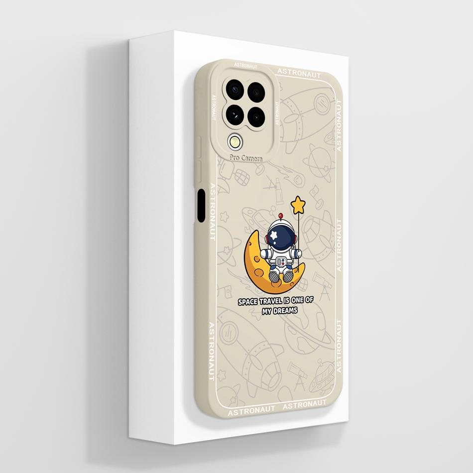 For Samsung M22 M32 A22 4G Case Cute Panda Soft Liquid Silicone Phone Back Cover For Galaxy M 22 32 A 22 Funda Camera Protectors
