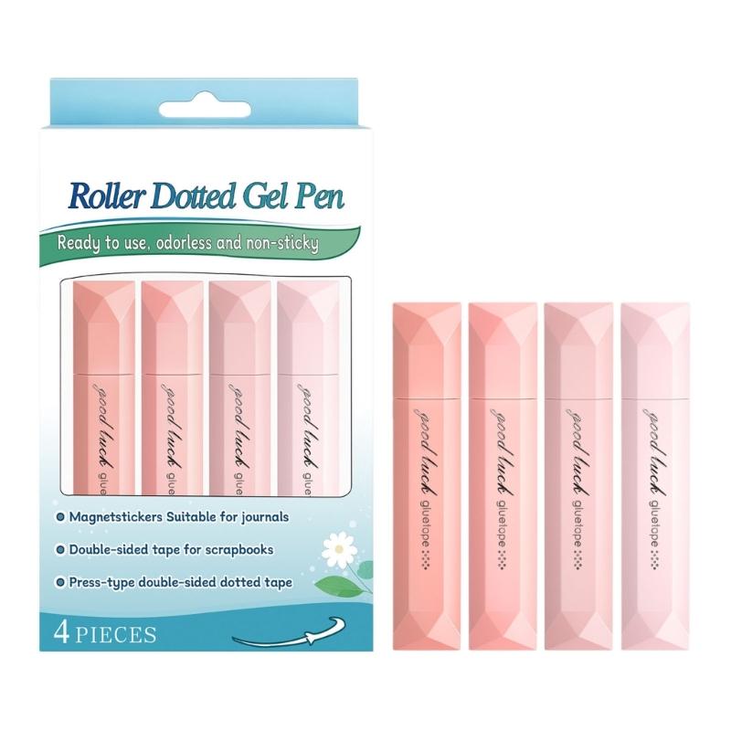 4Pieces Practical Plastic Glues Sticks Document Fixing Supplies Plastic Texture for Paper Crafts and Document Binding 1