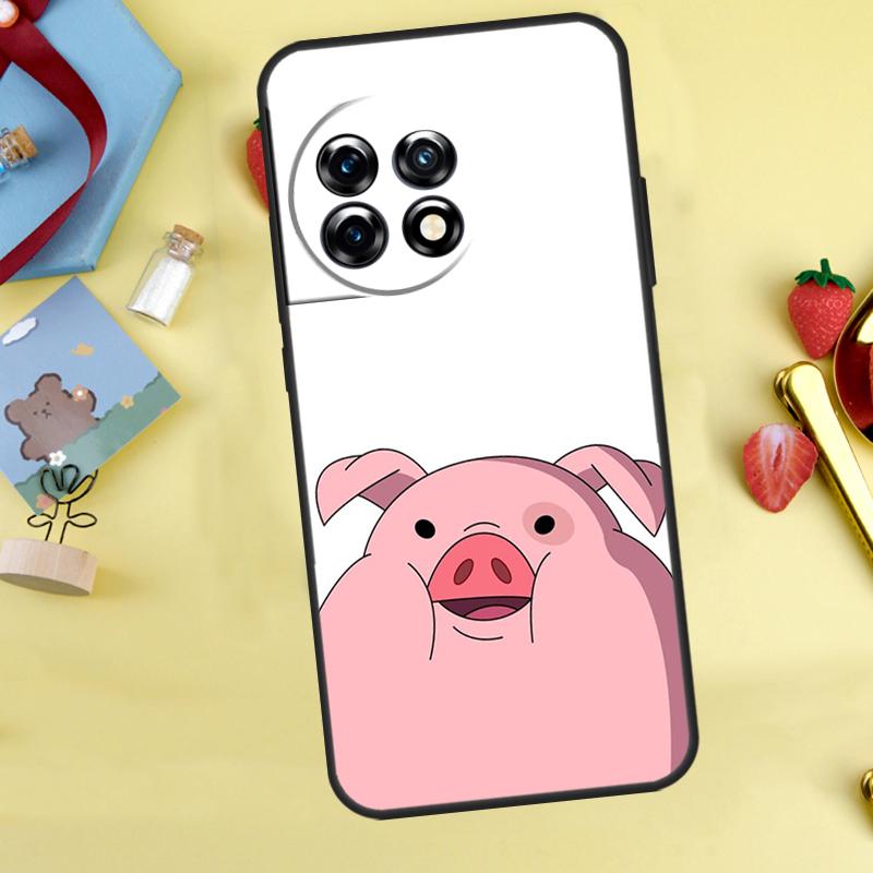 Cute PINK Kawai Pig Case For OnePlus 12R 10R 13R 13T 15 13 12 11 10 9 10T 8T Nord CE 5 2 3 4 Lite N20 N30 Cover