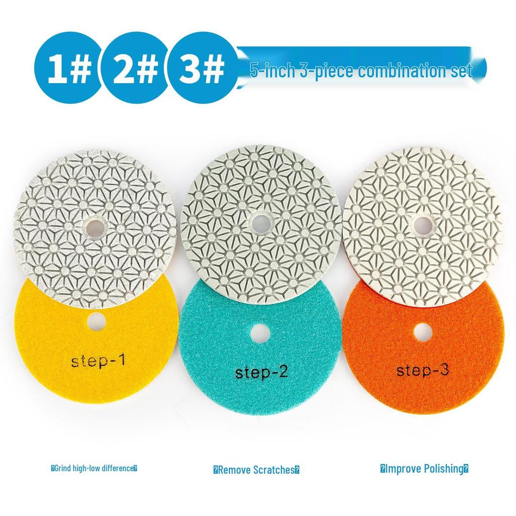 Three-Step Polishing Disc for Marble, Granite & Quartz Stone Grinding