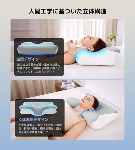Pursay Pillow: Relieves Neck Pain and Prevents Sneezing. Adjustable Height Memory Foam Pillow with Ergonomic 3D Design, Neck Support, and Excellent Br