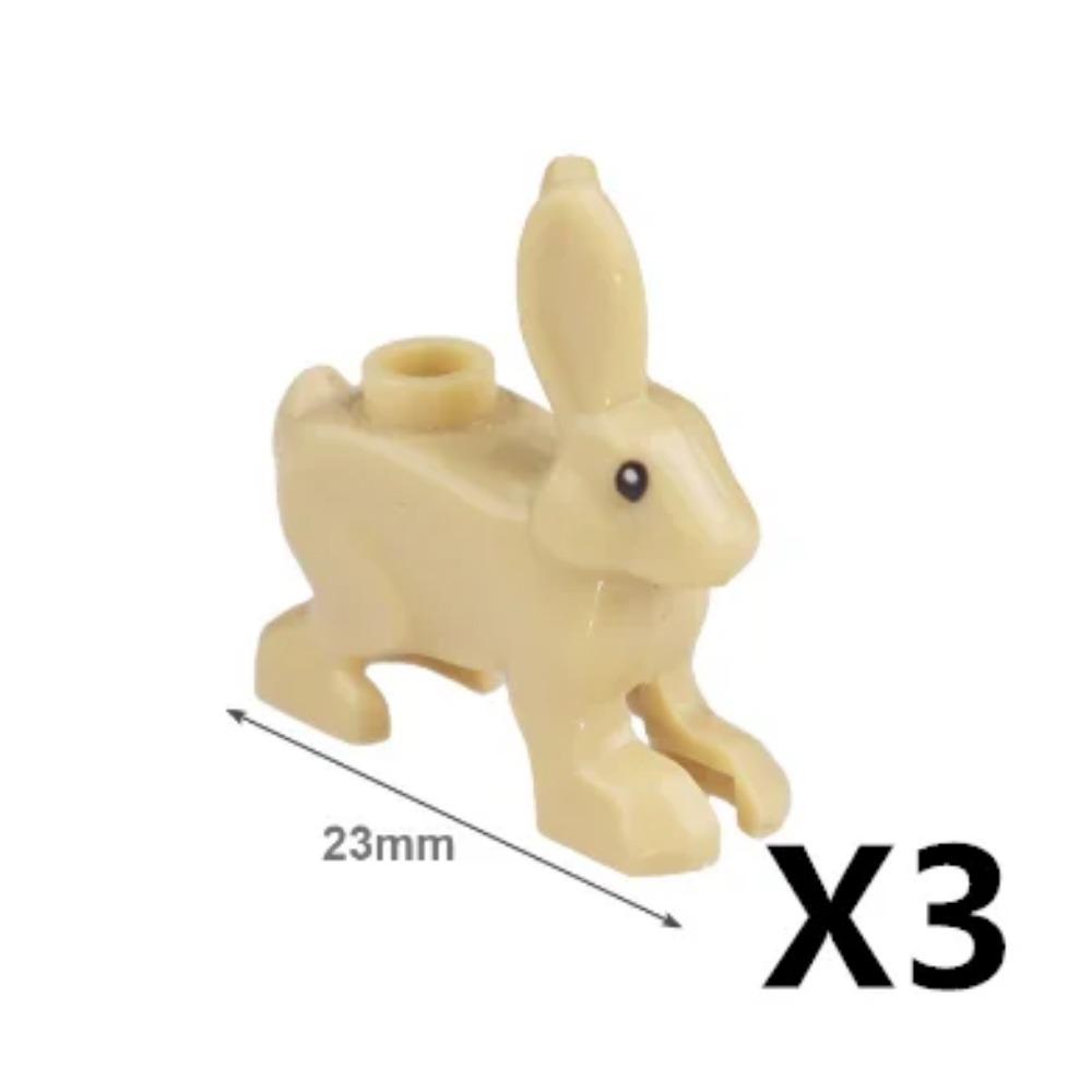 MOC ZOO Farma Zvířat Stavební Kostky Sova Ještěrka Chobotnice Veverka Prase Pes Kuře Kočka Holub Myš Vlk Králík Mini DIY Kostka K060