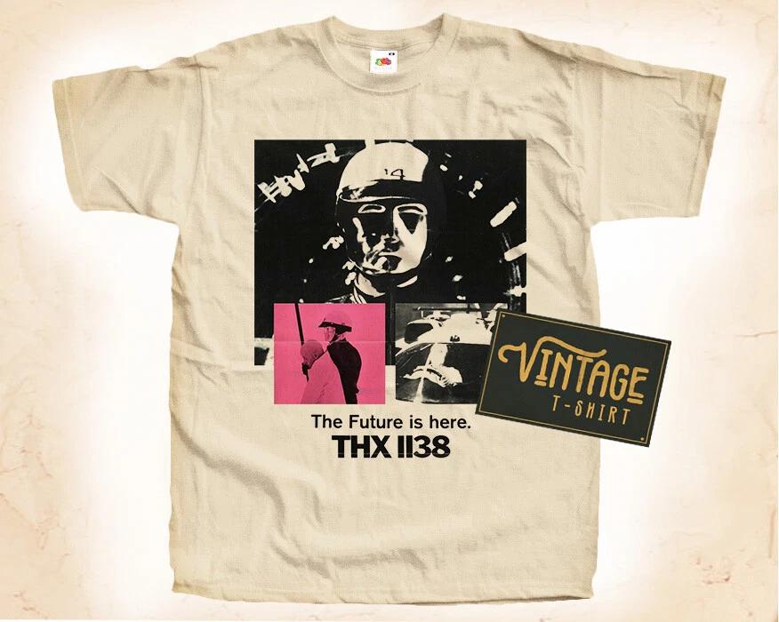 THX 1138 V1 T SHIRT Tee Movie Poster Vintage Natural Shirt sizes S - 5XL 2XL