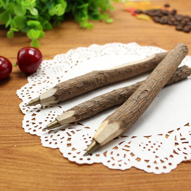 Creative Tree Wooden BallPoint Pen For Writing Office School Supplies Stationery