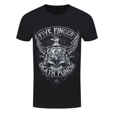 Five Finger Death Punch T-Shirt FFDP Howe Eagle Band Official New Black