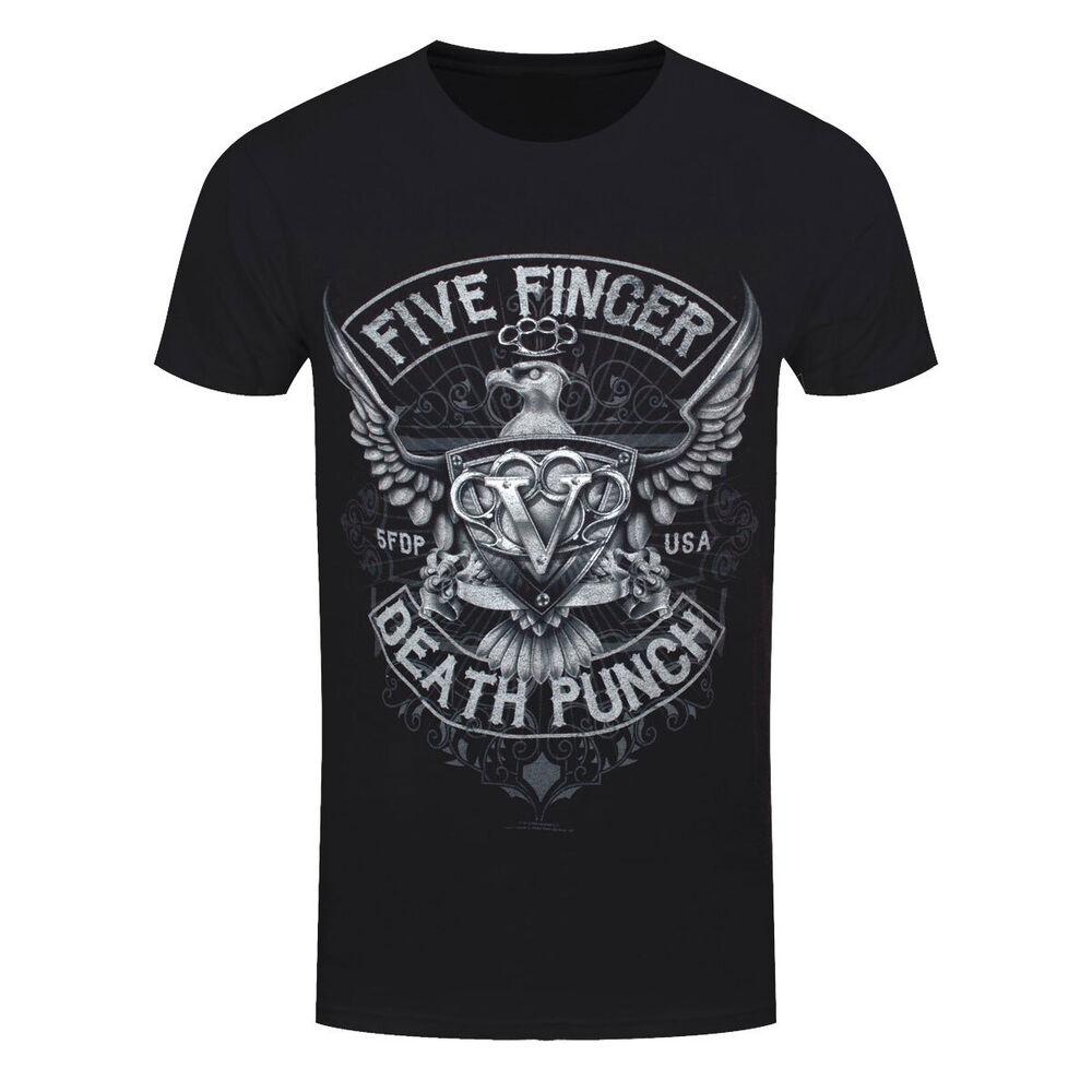 

Five Finger Death Punch T-Shirt FFDP Howe Eagle Band Official New Black S