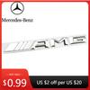 Bilklistremerke Ny 2026 For Benz AMG 2025 Nytt 3D Legeringslogo AMG Emblemer Bokstaver Bilbakluke Merke For Mercedes Benz W204 W205 W176 W17