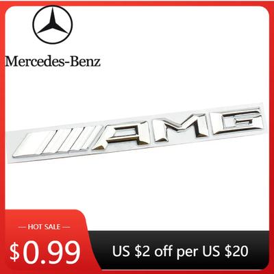 Autoaufkleber Neu 2026 Für Benz AMG 2025 Neues 3D-Legierungslogo AMG-Emblem Buchstaben Auto-Kofferraumemblem Für Mercedes Benz W204 W205 W176 W17