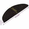 VidaXL Tapis d'escalier autocollants 15 pcs 56x17x3 cm Anthracite 136389